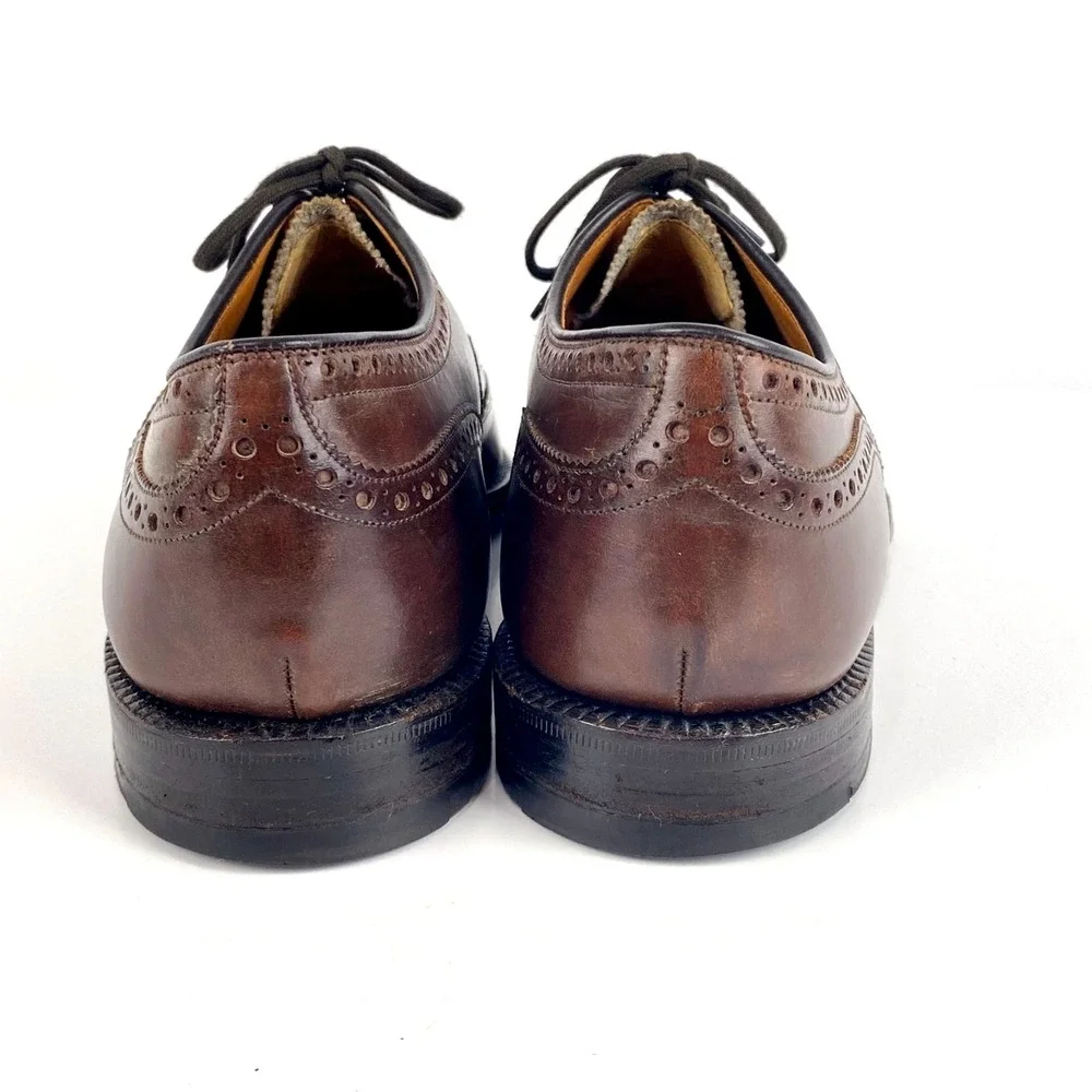 Church's Custom Grade Oxford Brogue Luxury Shoes Men's 10.5 C Brown Lace Up Fine